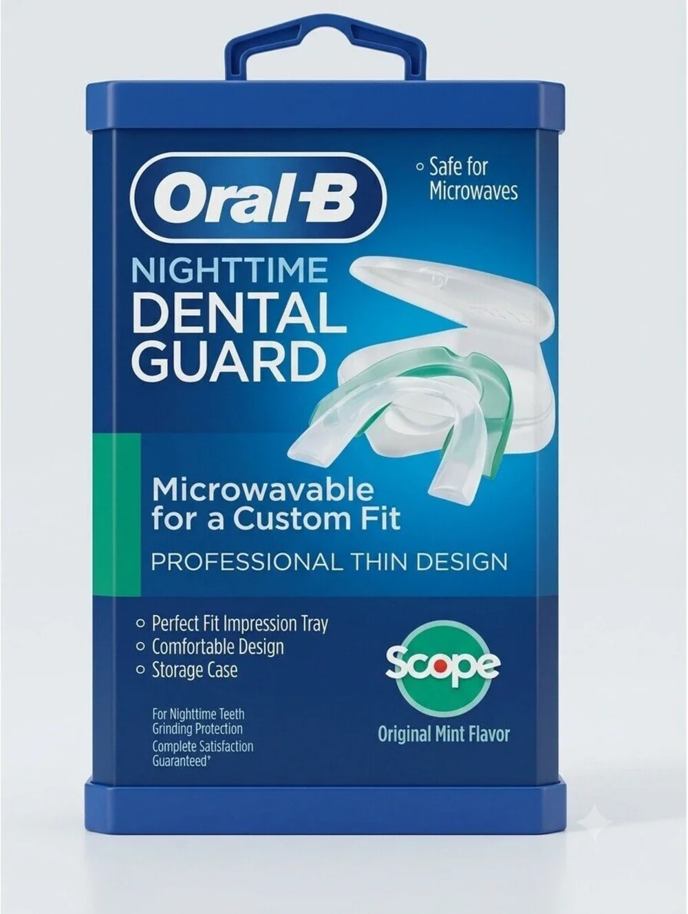 Oral-B Scope Nighttime Dental Guard Microwavable Custom Fit Teeth Grinding NIB